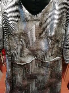 Платье серая с блесками