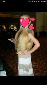 Жилет из натурального меха лисицы