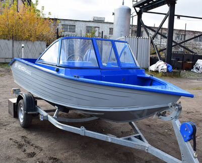 Моторная лодка алюминиевая Неман 450 DC New