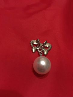 Подвеска Жемчужинка с бантом (бижутерия)