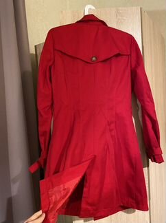 Красный тренч из хлопка на подкладке 42 44