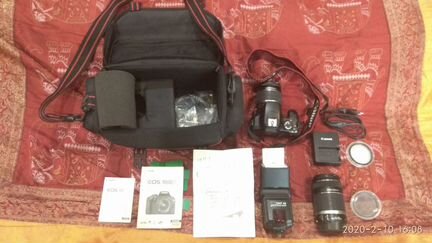 Фотоаппарат Canon 1000D KIT + комплект объективов