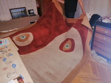 100 процентно шерстяной в прекрасном состоянии ков