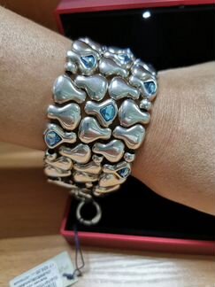 Браслет Ciklon с кристаллами Swarovski, серьги дли