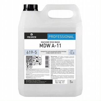 Средство для мытья посуды Pro-Brite в посудомоечных машинах 5 л, MDW A-11, щелочное, концентрат (619-5)