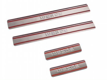 Накладки внутренних порогов mazda CX-7, штамп mazda (нерж. сталь) (к-т 4 шт.), Dollex NPS-030