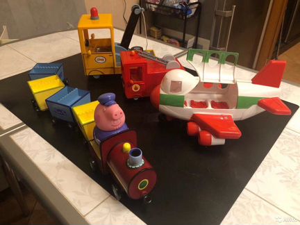 Peppa pig Пеппа экскурсионный автобус,самолет,эвак