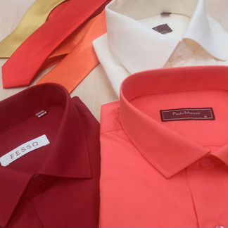 Рубашка приталенная галстук