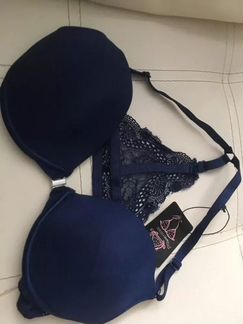 Синий комплект нижнего белья 75С 80С