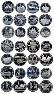 Набор Олимпиада 80 в Москве 5, 10 рублей 1977-198