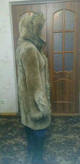 Натуральная шуба из цигейки