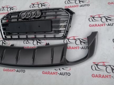 Решетка диффузор заднего бампера Audi A5 S5 S-line