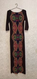 Платье длинное трикотажное