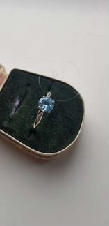 Новое Топаз Серебро 925 Кольцо 18-18,5р С биркой