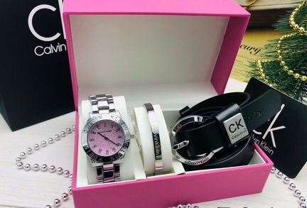 Жен набор Michael Kors часы + браслет + ремень