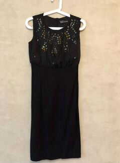 Черное платье миди love republic c камнями