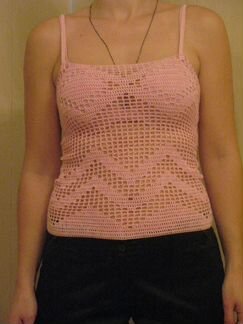 Летний ажурный топ розовый. Новый