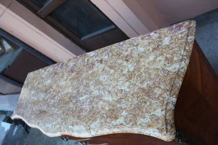 Антикварная тумба-прилавок с мрамором,розовое дере