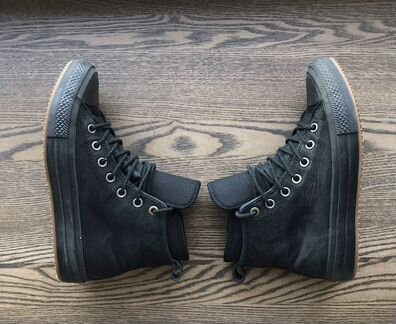 Converse Chuck Taylor 157460 кожанные, утепленные