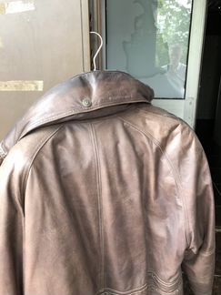 Пуховик кожаный б/у