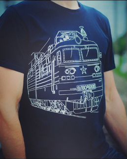 Футболка с электровозом вл80