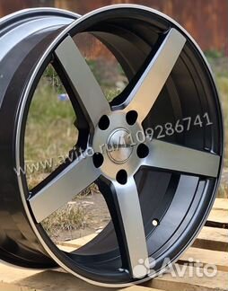 Диски разноширокие бмв vossen CV3 черные с полиров
