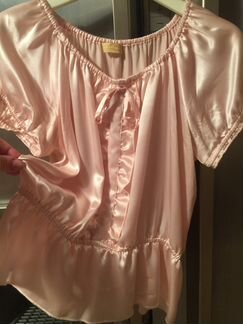 Блузка, топ для девочки, 9-11 лет, 100 шёлк
