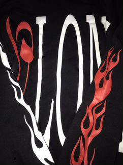 Vlone palm angels staple flame hoodie