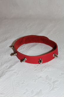 Ошейник красный с шипами Косплей