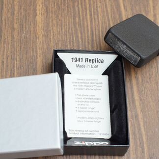 Зажигалка Zippo 1941 Black Crackle (Новая)