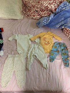 Боди и ползунки размер 56 62 68