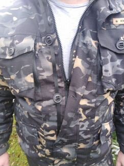 Костюм тактический горка 8 зима чёрный мультикам