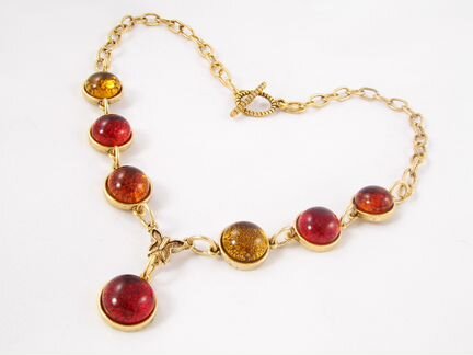 Колье Янтарные стеклышки