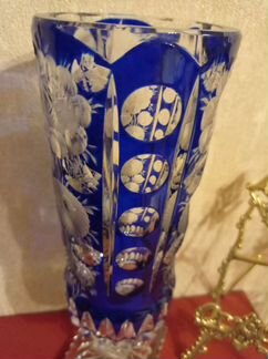 Ваза цветной хрусталь Германия 60 годов