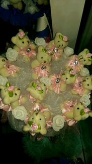 Букеты с мишками