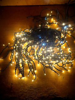 Светодиодная бахрома уличная 12м.Теплый свет