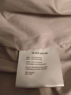 Пуховик Savage св.-серый, р-р 44, с мехом на капюш