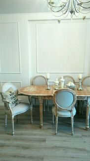 Стол овальный массив в стиле прованс