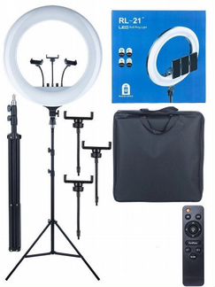 Кольцевая лампа 54см со штативом